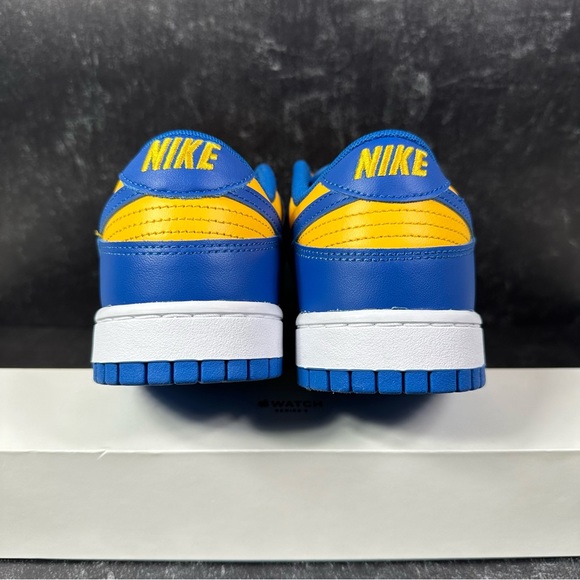 NIKE DUNK LOW RETRO UCLA MENS SHOES SIZE 9.5 BRUINS LOS ANGELES GOLD YELLOW BLUE - Picture 4 of 11